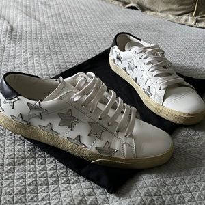 Saint Laurent Leather Low-Top Sneakers